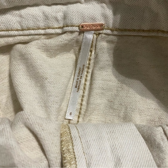 NWT Free People Splendor In The Grass Oatmeal Zip Pockets With Belt Skirt - Picture 6 of 6